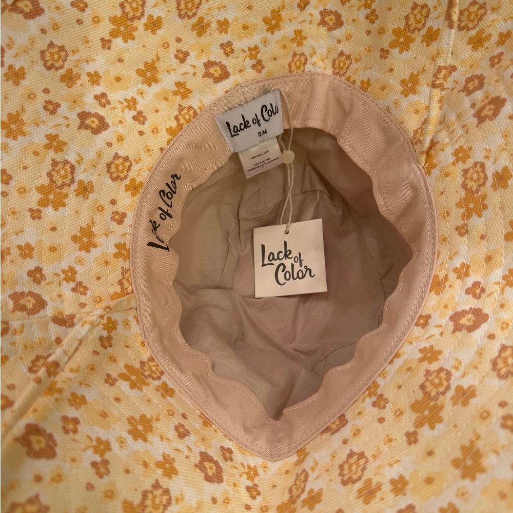 Lack Of Color Floral Bucket Hat Peach Bloom Festival Staples💯% Cotton Canvas NWT - Picture 11 of 16